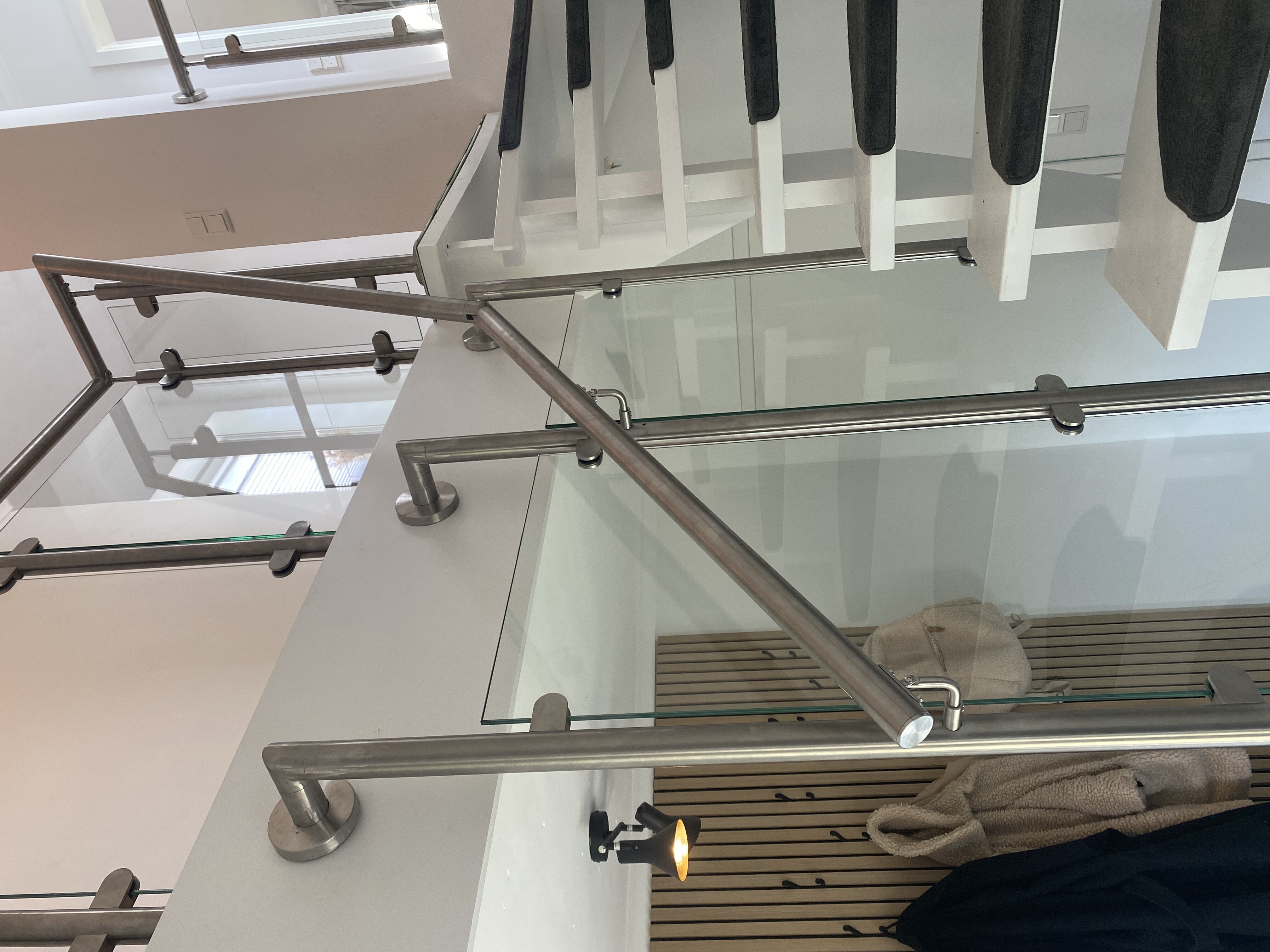 Edelstahl-Glas Treppengeländer