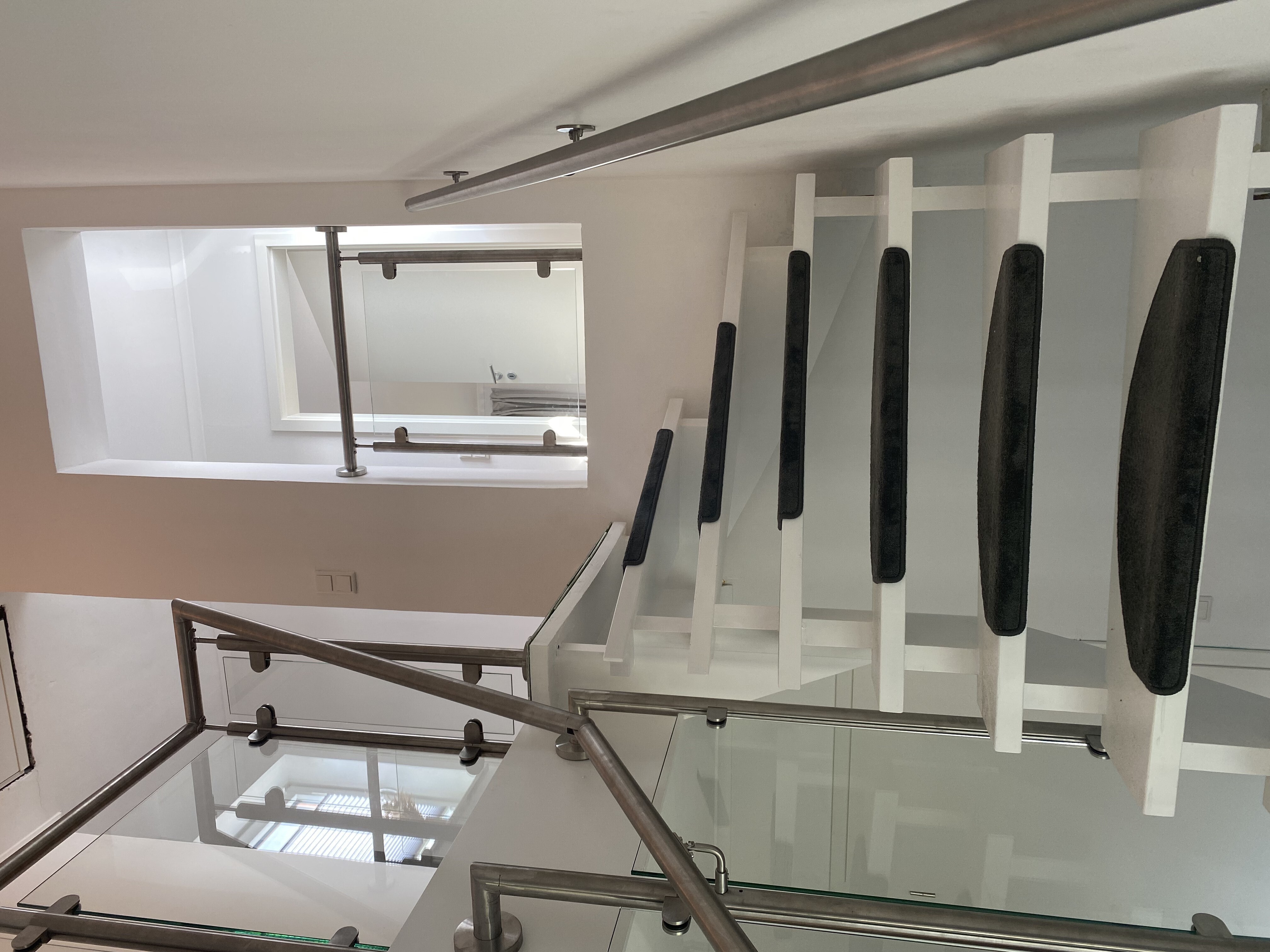 Edelstahl-Glas Treppengeländer